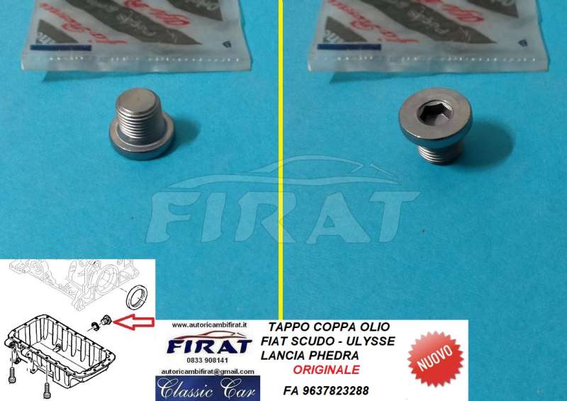 TAPPO COPPA OLIO FIAT SCUDO-ULYSSE-PHEDRA (9637823288)